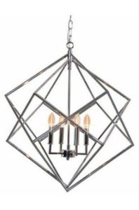 Nickel Plated Chandelier - Diamond