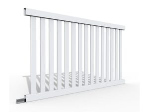 PVC Flat Top Picket Fence Panel